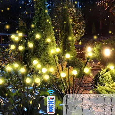 Vihose Pack Led Firefly Outdoor Lights Christmas Landscape