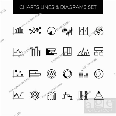 Business line vector charts, graphs and diagrams set. Graph for ...