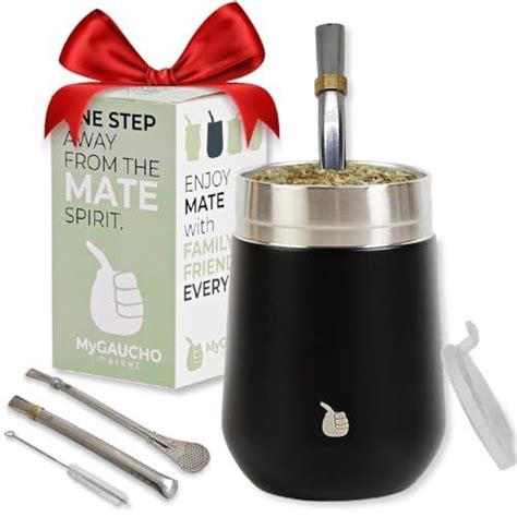 Stainless Steel Yerba Mate Cup Set Double Wall Insulated Vacuum Mate