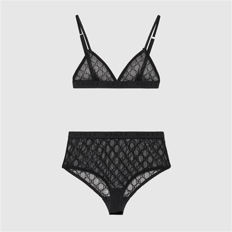 Black Gg Tulle Lingerie Set Gucci Us