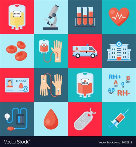 Blood Transfusion Set Royalty Free Vector Image