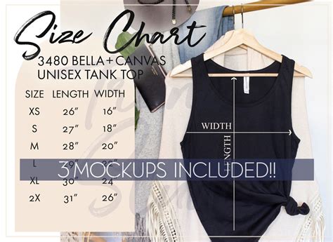 3480 Size Chart Bella Canvas 3480 Size Chart Size Chart Bella Canvas 3480 Tank Top Size Chart