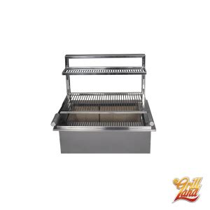 Kit Churrasqueira Gourmet Grill Land Inox Braseiro De Embutir E