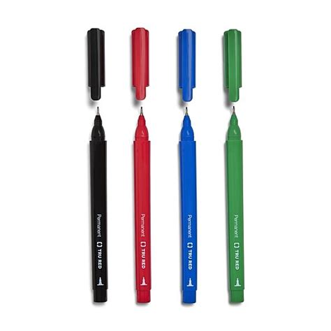 Shop Staples For Tru Red™ Pen Permanent Markers Ultra Fine Tip