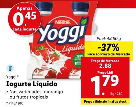 Promo O Yoggi Iogurte L Quido X G Em Lidl