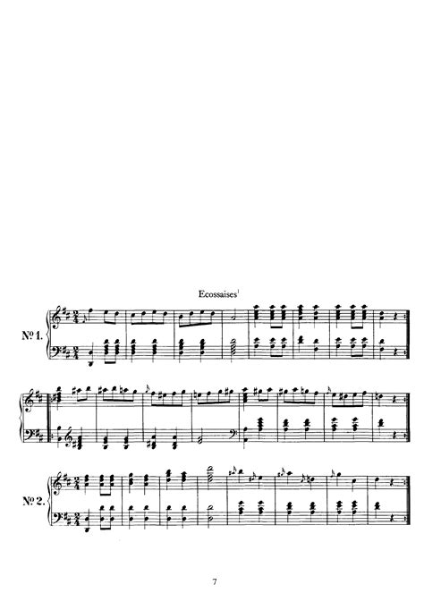 Schubert Franz Ecossaises D For Piano Free Sheet Music For