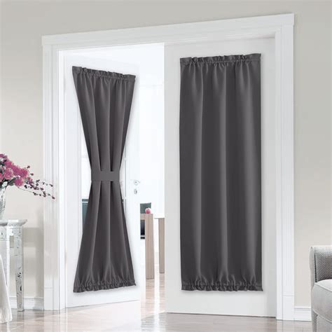 Amazon Pony Dance Grey French Door Curtain Privacy Blackout Door