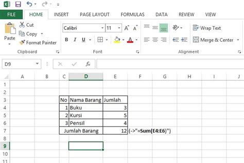 Rumus Dasar Pada Microsoft Excel Dunia Kantor