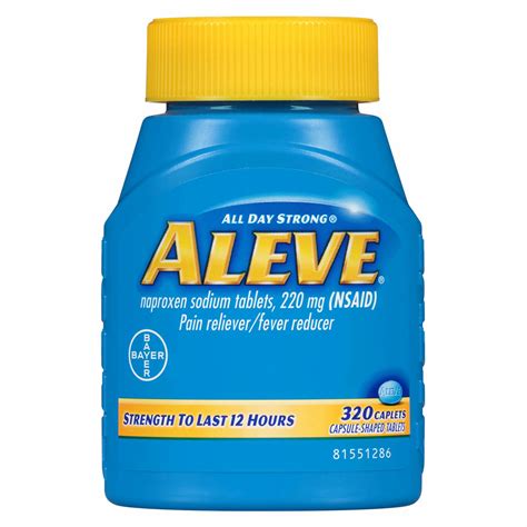 Aleve 220mg Naproxen Sodium Caplets, 320 ct. - BJs WholeSale Club