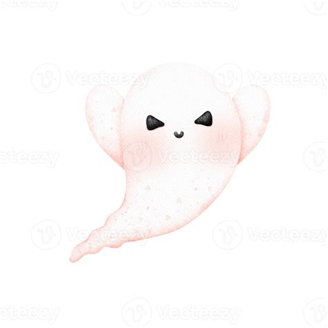 Cute ghost with black eyes on a transparent background 27209754 PNG