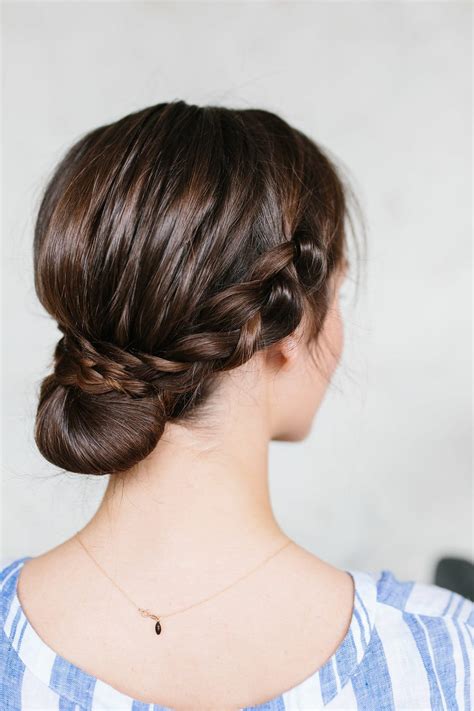 French Braid Messy Bun Tutorial