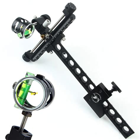 1 Pin 0059 Compound Bow Sight 4x Micro Adjust Long Pole Hunting Bow