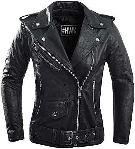 Amazon Hwk Brando Leather Motorcycle Jacket For Men Genuine Black