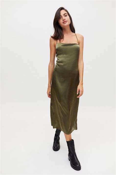 Uo Rachel Asymmetrical Midi Dress Urban Outfitters