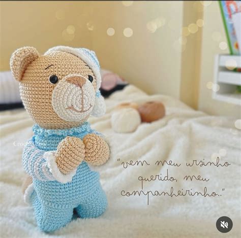 Urso Rezando Amigurumi Croch Elo Produtos Especiais