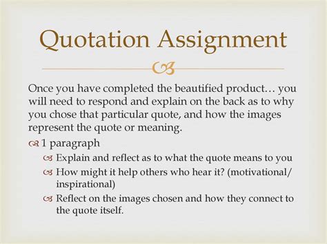 Inspirational Quote Assignment Ppt Download