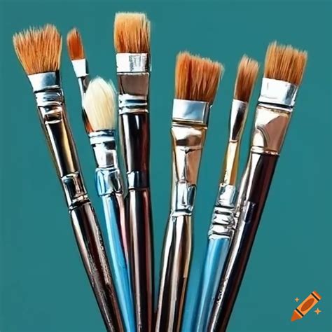 Colorful Paintbrushes In Van Gogh Style