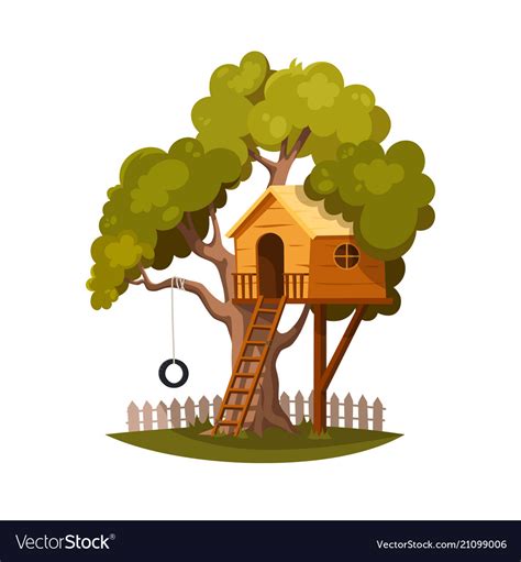 Tree House For Kids Royalty Free Vector Image Vectorstock