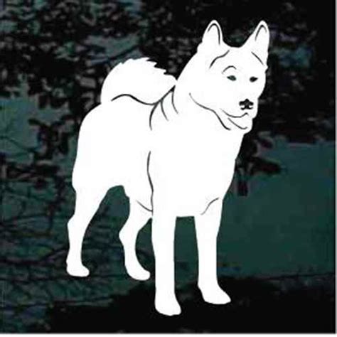 Akita Dog Standing Car Decals And Window Sticker Decal Junky