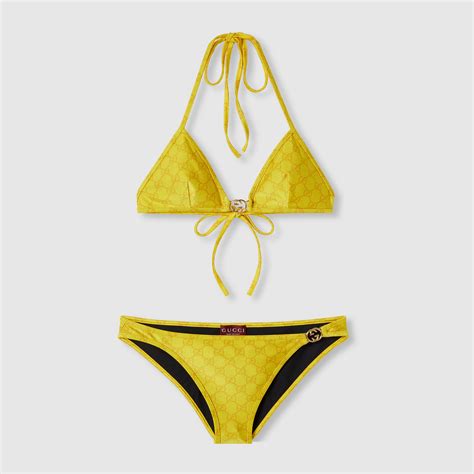 GG Stretch Jersey Bikini In Yellow GUCCI TR