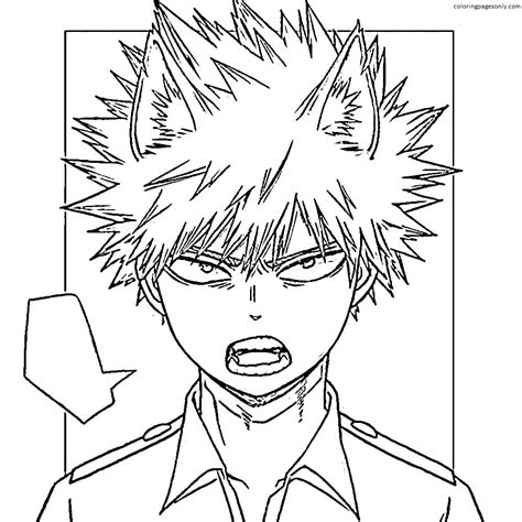 Dibujo De Katsuki Bakugo Para Colorear Dibujos Para Colorear Imprimir