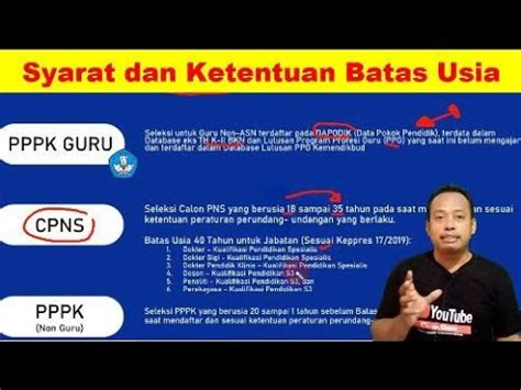 Batasan Usia Dan Syarat Pendaftaran Cpns P K Untuk Guru Dan P K