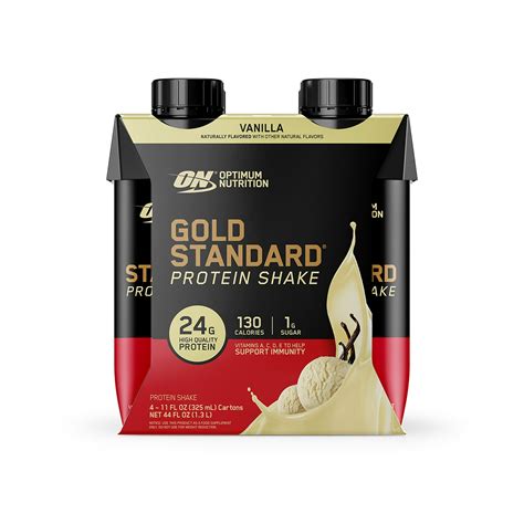 On Gold Standard Shakes De Proteína Sabor Vainilla 12 Pack Optimum Nutrition On Gold Standard