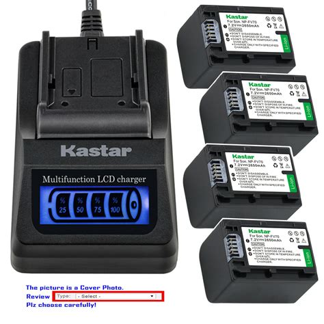 Kastar Battery Lcd Quick Charger For Sony Original Np Fv Oem Ac Vqh