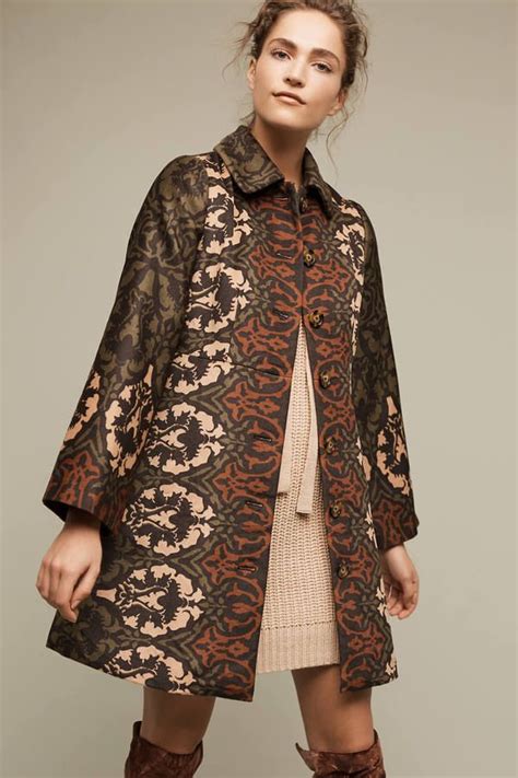 Plenty By Tracy Reese Janice Printed Coat Womens Fashion Bohemian