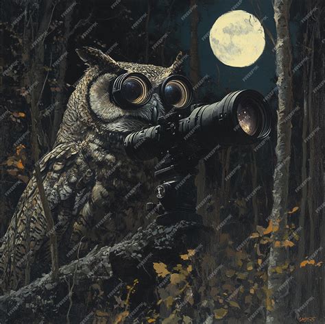 Observing nocturnal animals depicting nighttime wildlife observation