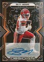 Skyy Moore Obsidian Rookie Autographs Electric Etch Orange