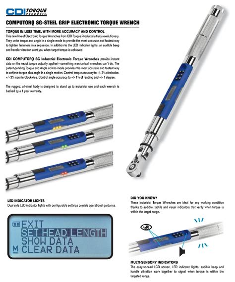 Torque wrench settings chart