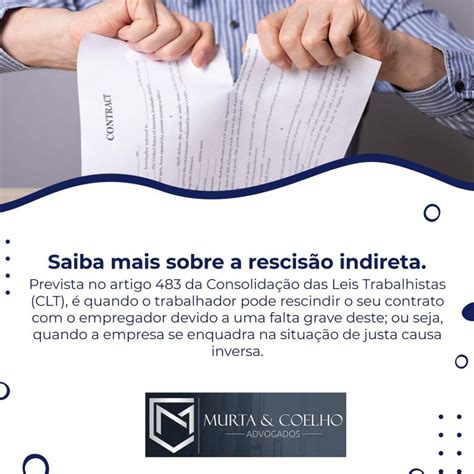 Saiba mais sobre a rescisão indireta Murta e Coelho