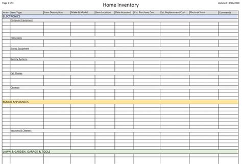 Home Inventory Spreadsheet with regard to Creating A Home Inventory ...