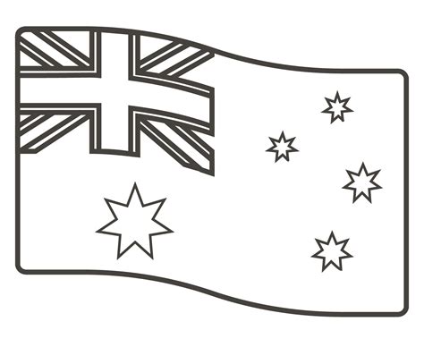 Australia Flag Coloring Page At Tanlexieblog Blog