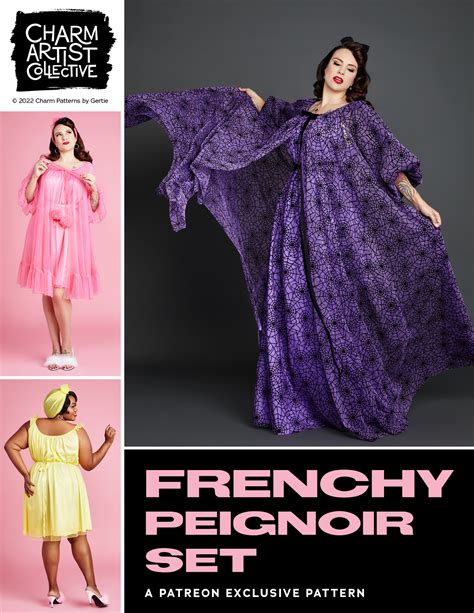 Frenchy Peignoir Set Pattern Charm Patterns