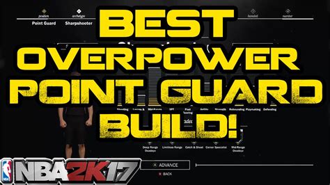 NBA 2K17 Best Point Guard GOD Build YouTube