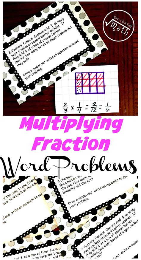 Multiplication Fraction Word Problems Worksheet