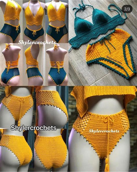 Crochet High Waisted Bikini Bottoms Shyler Crochets
