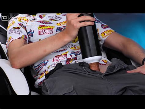 Horny Guy Uses An Auto Blow Toy That Gives His Big Hard Cock A Powerful Orgasm Making His Dick