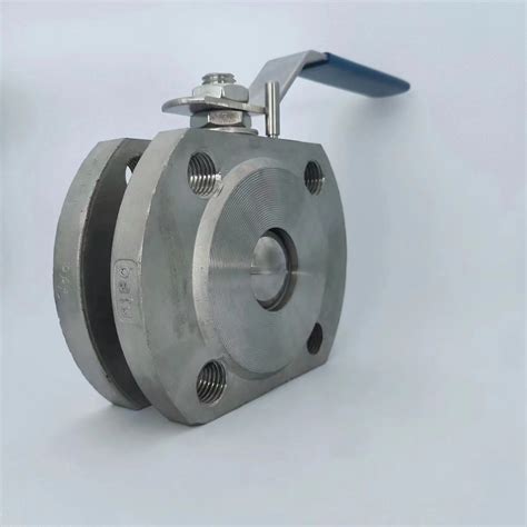 1PC Wafer DIN Pn16 Pn40 1 4403 1 4408 Full Port Flanged Ball Valve