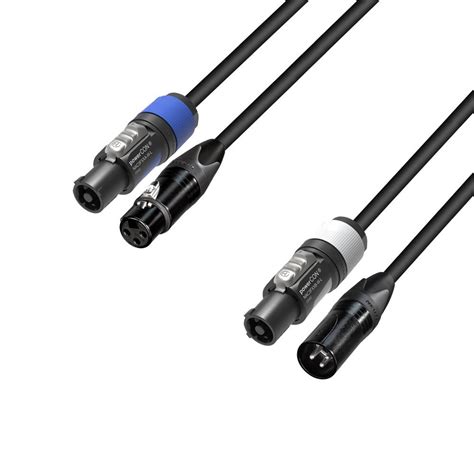 5 STAR H PCON D 0500 3 Pol DMX Auf PowerCON Netzkabel Hybridkabel