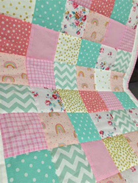 Courtepointe de bébé de patchwork faite à la main par mum me Etsy