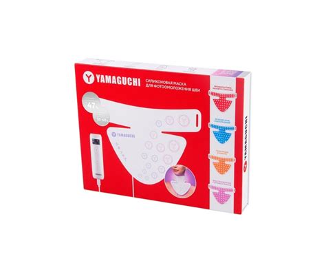 Силиконовая маска для фотоомоложения шеи Yamaguchi LED Light Neck Mask ...