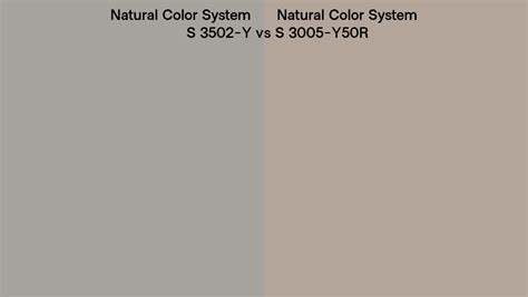 Natural Color System S 3502 Y Vs S 3005 Y50r Side By Side Comparison