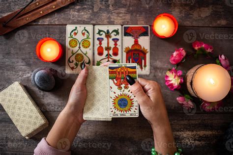 Fortune teller reading a future by tarot cards 3696855 Stock Photo at ...