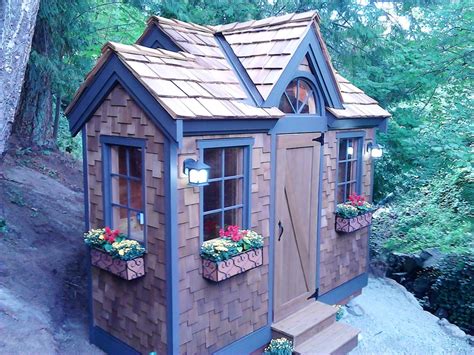 Whimsical Garden Shed Rustic Exterior Seattle By Lochwood