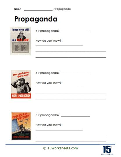 Propaganda Worksheets - 15 Worksheets.com