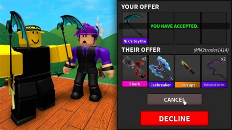 Trading Away The Rarest Knife In Roblox Murder Mystery 2 Niks