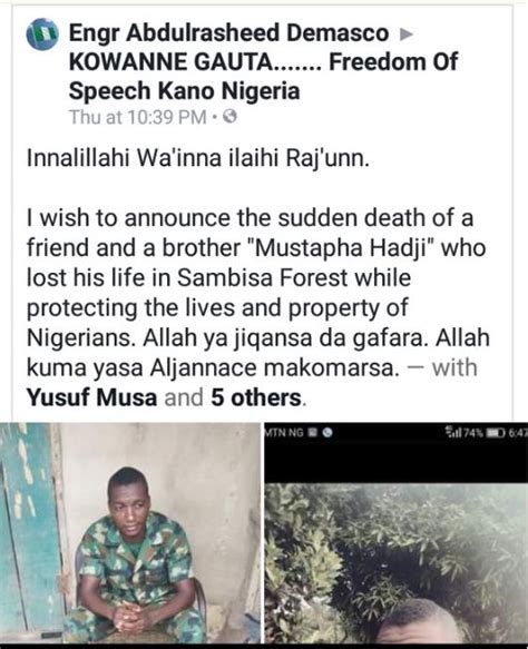 Boko Haram Kills Handsome Nigerian Soldier In Sambisa Forest Photos